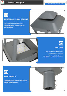 Aluminico esterno IP65 impermeabile 40w 60w 80w 100w 120w luce da giardino a LED per l'illuminazione del parco