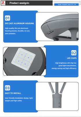 50W LED Post Top Lamp per l'Europa Tipo Villa Giardino con 3/5 e 4000K Temperatura del colore